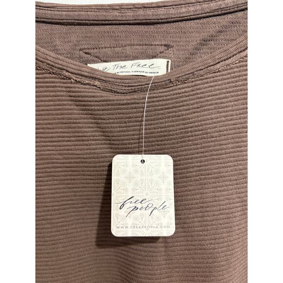 NWT Free People Total Eclipse Oversized T-Shirt Top French Chocolate Women's S - Picture 6 of 6
